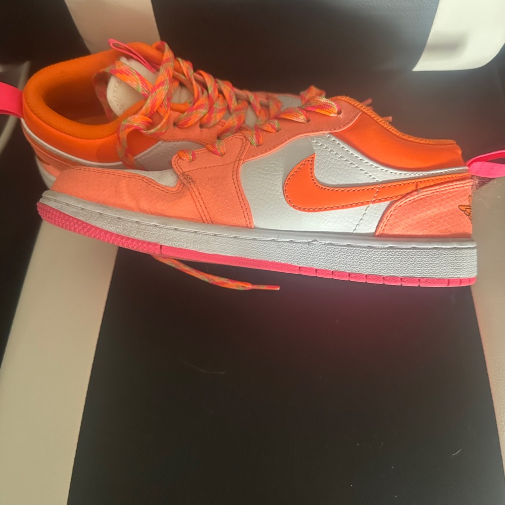 Nike Orange and White Women's Sneakers